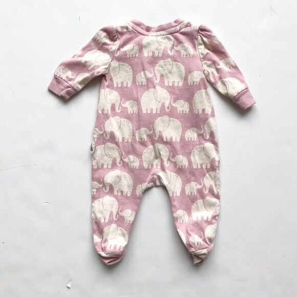Babygap pink elephant zip up sleeper VGUC newborn - Picture 4 of 4